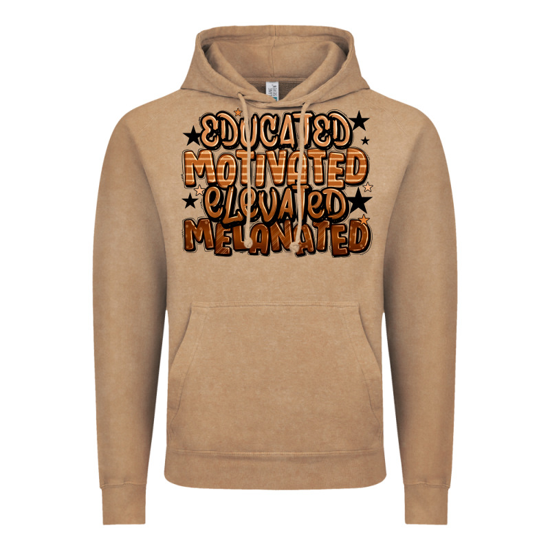 Educated Motivated Elevated Melanated Vintage Hoodie by LillyAllenDesigns | Teevron