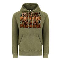 Vintage Olive educated motivated elevated melanated Vintage Hoodie - LillyAllenDesigns