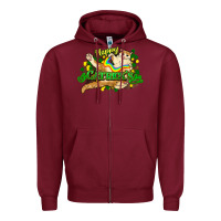 Burgundy St. Patrick's Day cat Zipper Hoodie - HowdyJamesFarm