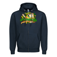 Navy St. Patrick's Day cat Zipper Hoodie - HowdyJamesFarm