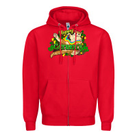Red St. Patrick's Day cat Zipper Hoodie - HowdyJamesFarm