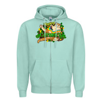 Seafoam St. Patrick's Day cat Zipper Hoodie - HowdyJamesFarm