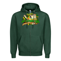 Sports Green St. Patrick's Day cat Zipper Hoodie - HowdyJamesFarm