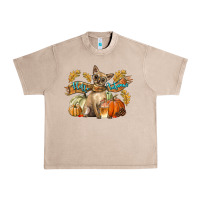 French Oak Hello Autumn With Chihuahua Dog Urban Heavy Tee - LillyAllenDesigns