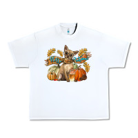 White Hello Autumn With Chihuahua Dog Urban Heavy Tee - LillyAllenDesigns