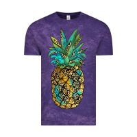 Cloud Purple leopar turquoise pineapple Vintage Tee - JahusDesignShop