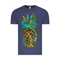 Vintage Denim leopar turquoise pineapple Vintage Tee - JahusDesignShop