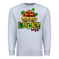 Heather Grey St Patricks Lucky One Premium Sweatshirt - FaDigitalArtStudio