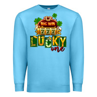 Ocean Blue St Patricks Lucky One Premium Sweatshirt - FaDigitalArtStudio
