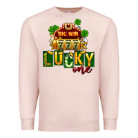 Pale Pink St Patricks Lucky One Premium Sweatshirt - FaDigitalArtStudio