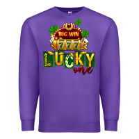 Purple St Patricks Lucky One Premium Sweatshirt - FaDigitalArtStudio