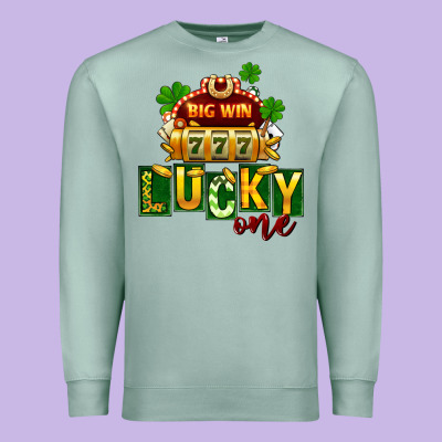 St Patricks Lucky One Premium Sweatshirt Designed By Fadigitalartstudio