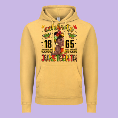 Celebrate 1865 Juneteenth With Black Woman Vintage Hoodie Designed By Lillyallendesigns