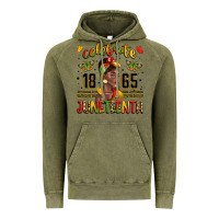 Vintage Olive celebrate 1865 juneteenth with black woman Vintage Hoodie - LillyAllenDesigns