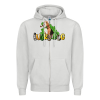 Dove Grey lucky dog St. Patrick's Zipper Hoodie - HowdyJamesFarm