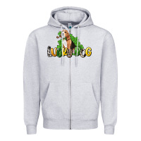 Heather Grey lucky dog St. Patrick's Zipper Hoodie - HowdyJamesFarm