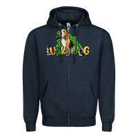 Navy lucky dog St. Patrick's Zipper Hoodie - HowdyJamesFarm