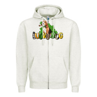 Oatmeal Heather lucky dog St. Patrick's Zipper Hoodie - HowdyJamesFarm