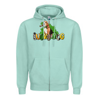 Seafoam lucky dog St. Patrick's Zipper Hoodie - HowdyJamesFarm