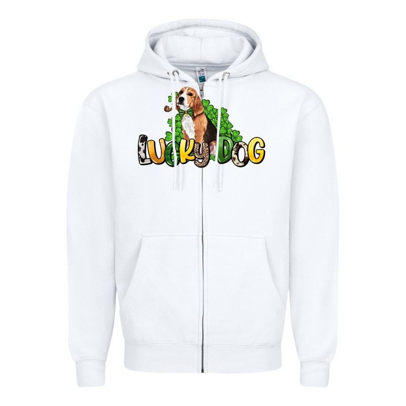 Lucky Dog St. Patrick's Zipper Hoodie by HowdyJamesFarm | Teevron