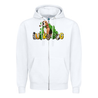 White lucky dog St. Patrick's Zipper Hoodie - HowdyJamesFarm