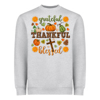 Grateful Thankful Blessed Heavyweight Sweatshirt | Teevron
