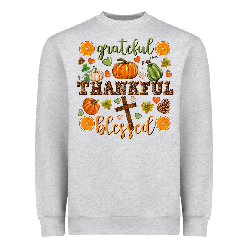 Grateful Thankful Blessed Heavyweight Sweatshirt by NancyCooperArtShop | Teevron
