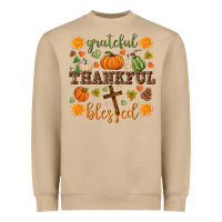 Mushroom Grateful thankful blessed Heavyweight Sweatshirt - NancyCooperArtShop
