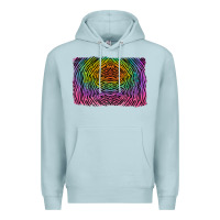 Blue Mist colorful zebra background Premium Hoodie - RanaPortraitStore