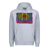 Heather Grey colorful zebra background Premium Hoodie - RanaPortraitStore