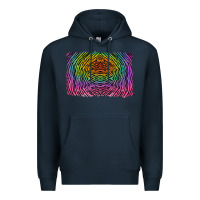 Navy colorful zebra background Premium Hoodie - RanaPortraitStore