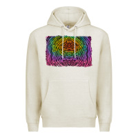 Oatmeal Heather colorful zebra background Premium Hoodie - RanaPortraitStore