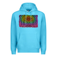 Ocean Blue colorful zebra background Premium Hoodie - RanaPortraitStore