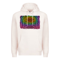 Pale Pink colorful zebra background Premium Hoodie - RanaPortraitStore