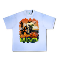 Grape Ice Happy Halloween With Black Cat Urban Heavy Tee - LillyAllenDesigns