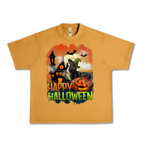 Peanut Butter Happy Halloween With Black Cat Urban Heavy Tee - LillyAllenDesigns