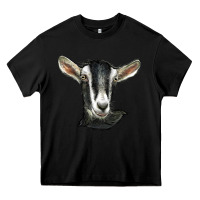 Black alpine goat head Heavy Core Tee - LillyAllenDesigns