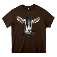 Chocolate Brown alpine goat head Heavy Core Tee - LillyAllenDesigns