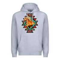 Aztec Symbol White Horse Premium Hoodie | Teevron