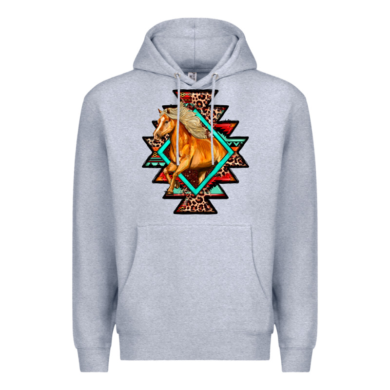 Aztec Symbol White Horse Premium Hoodie by FaDigitalArtStudio | Teevron