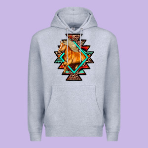 Aztec Symbol White Horse Premium Hoodie Designed By Fadigitalartstudio