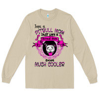 Mushroom I'm A Pitbull Mom Just Like A Normal Mom Long Sleeve Tee - Bettercallsaul