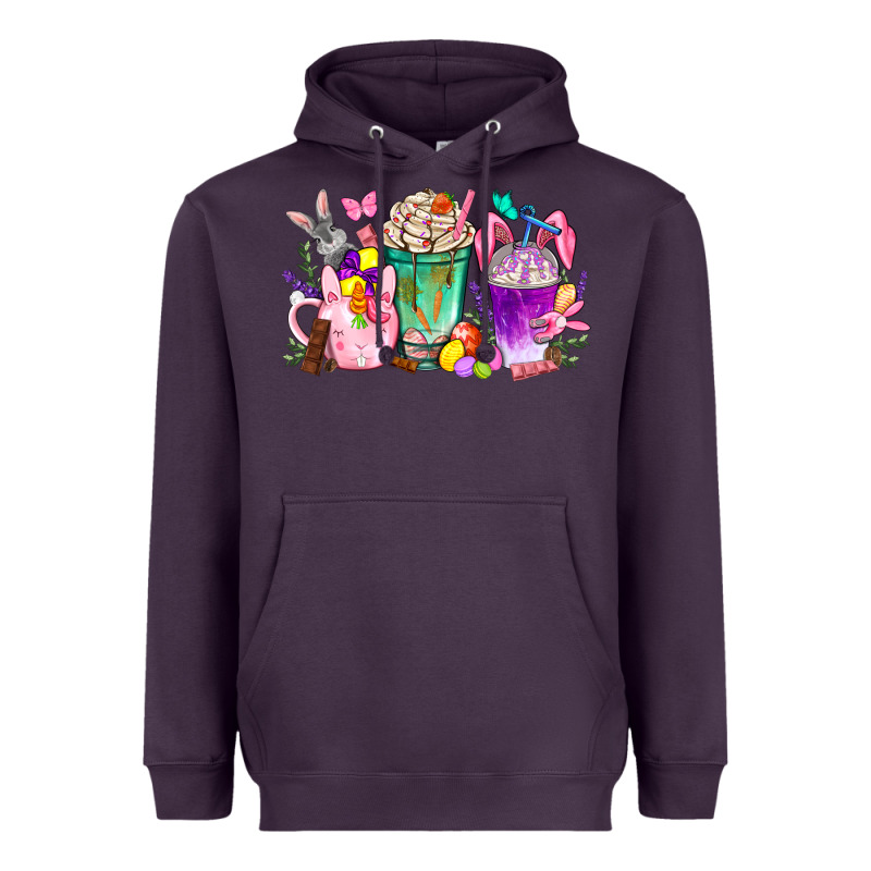 Easter Coffee Cups With Bunny Heavyweight Hoodie by BundleAndBundleShop | Teevron