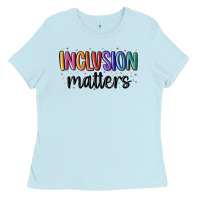 Baby Blue ınclusion matters Ladies Tee - MaliasSmallBusiness
