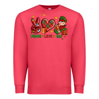 Cardinal Peace Love Elf Christmas Premium Sweatshirt - BundleAndBundleShop