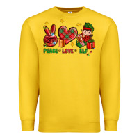Lemon Peace Love Elf Christmas Premium Sweatshirt - BundleAndBundleShop