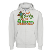 Dove Grey Not lucky just Blessed with Cross St. Patricks day Zipper Hoodie - HowdyJamesFarm