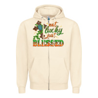 Not Lucky Just Blessed With Cross St. Patricks Day Zipper Hoodie | Teevron