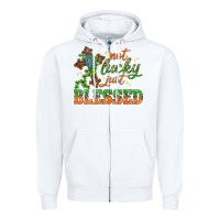 White Not lucky just Blessed with Cross St. Patricks day Zipper Hoodie - HowdyJamesFarm