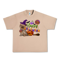 Burro Happy Halloween With Yorkshire Terrier Dog Urban Heavy Tee - LillyAllenDesigns